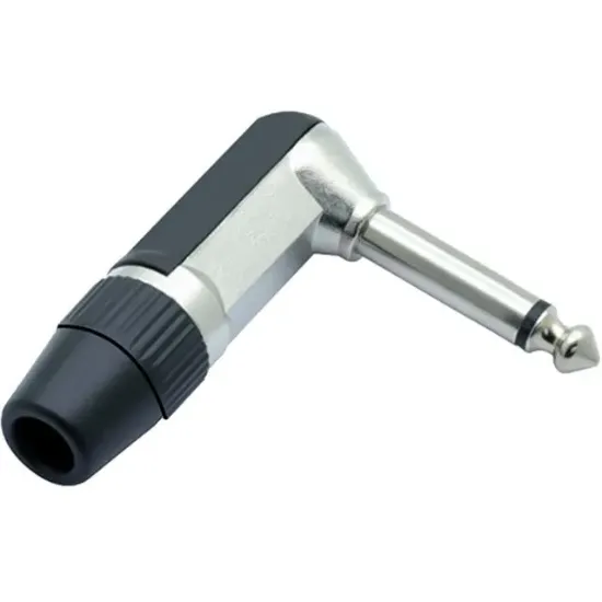 Gitar Jack 6.3 Mm Mono L Tip  Plastik Gövde Metal Uç resmi