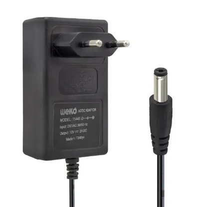 Weko 12 Volt 2 Amper 24 Watt Plastik Kasa Priz Tipi Adaptör (5.5x2.5 Uçlu) resmi