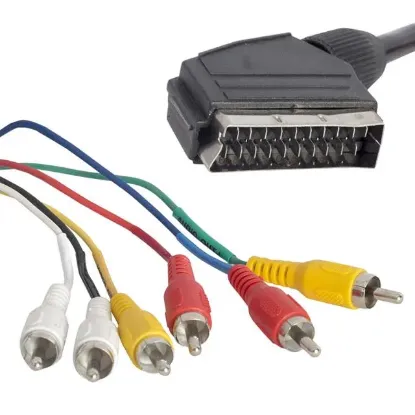 Scart 6 Rca Stereo Standart 1,5 Metre Kablo resmi
