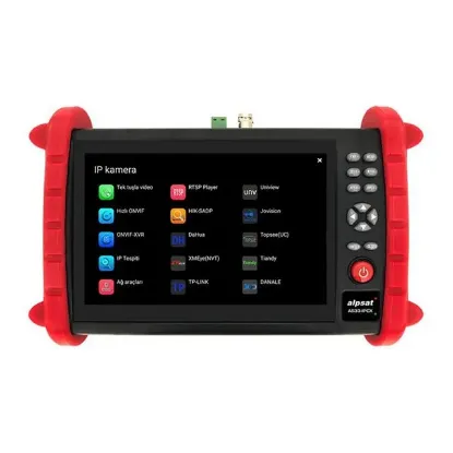 Alpsat IPCX33 7 Ekranlı IPC-ONVIF-AHD-CVI-TVI-HDMI-Analog Girişli Cctv Kamera Test Cihazı resmi