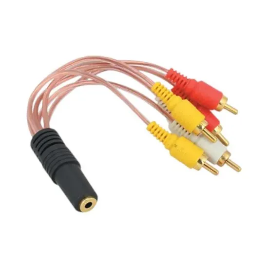 3.5 Mm Stereo Dişi 6 Tos Erkek 5+1 Kablo resmi