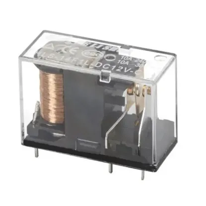 12 Volt Röle Tek Kontak 5 Bacak 10 Amper HLS-14F1L-DC12V-C resmi