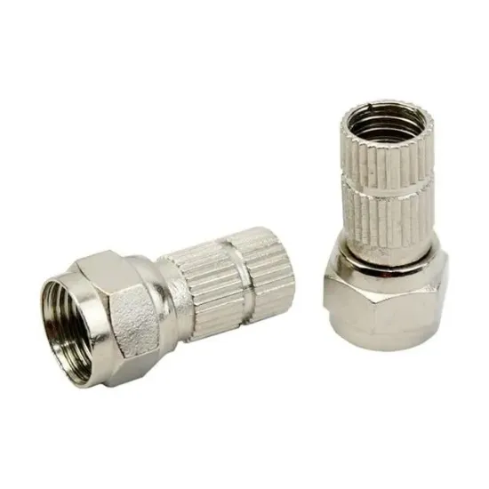 Herz HRF-03 RG6/U6 22 mm Siyah Contalı F Konnektör (100'lü Poşet) resmi