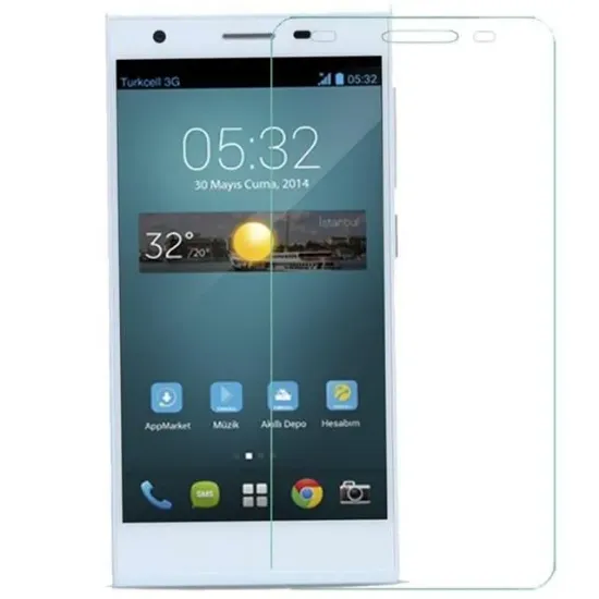 Turkcell T50 Kırılmaz Telefon  Ekran Koruyucu Şeffaf resmi