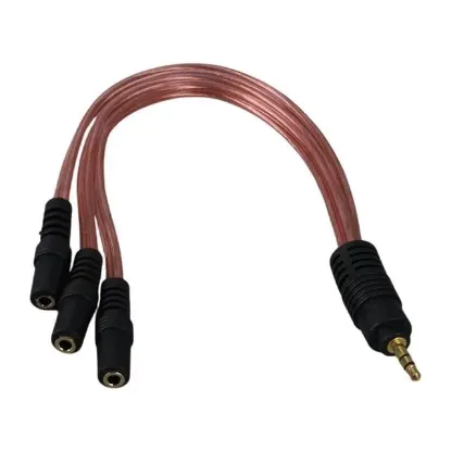 PowerMaster PM-12283 3.5Mm Stereo 3X Dişi Kulaklık Çoklayıcı (3 Boğumlu - 20 CM) resmi