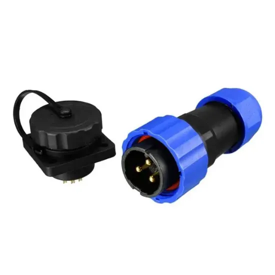 SD28 Su Geçirmez 3 Pin 28 Mm Dörtgen Konnektör resmi