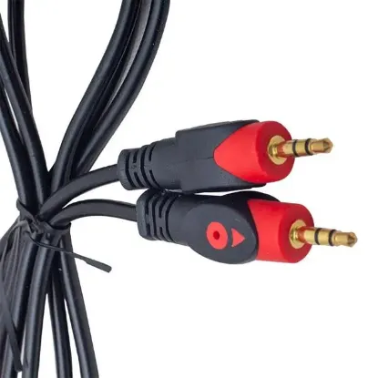 3.5 Mm Erkek-Erkek 3 Metre Stereo Aux Kablo resmi