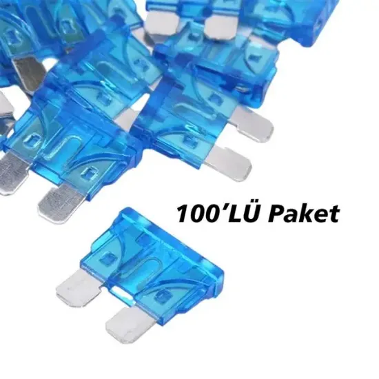 PowerMaster 15 Amper Aşırı Yük ve Kısa Devre Koruma Bıçaklı Oto Sigortası (100lü Paket) resmi