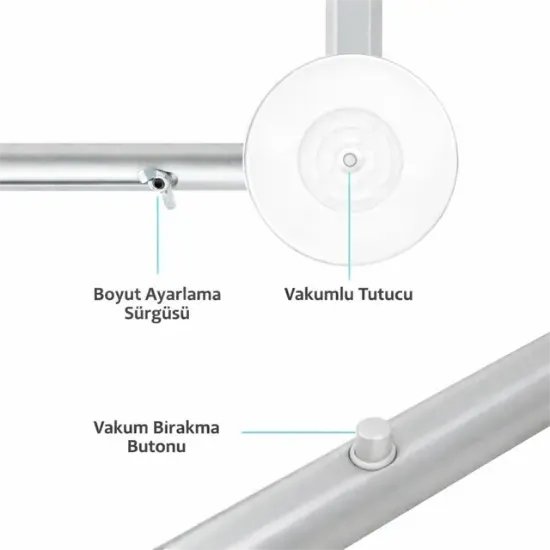 Weko 32 - 80'' Alüminyum Vakumlu Tv Panel Ekran Taşıyıcısı resmi