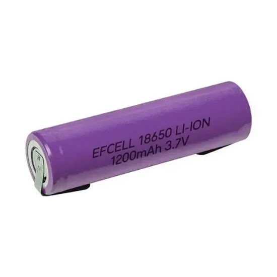 Efcell 18650 3.7 Volt 1200 mAh Başlıksız Puntalı Mavi Lityum Li-iOn Pil resmi