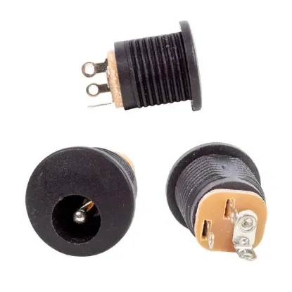 Adaptör Fişi Şase Yuvarlak 2.1 Mm Somunlu Şase resmi