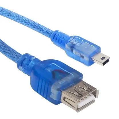 Powermaster Usb 5 Pin Erkek-Usb Dişi 30 Cm Şeffaf iPod Kablosu resmi