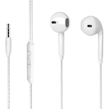 Lenovo Lecoo EH104W 3.5 Mm Jacklı Kablolu Kulak İçi Mikrofonlu Kulaklık Beyaz resmi