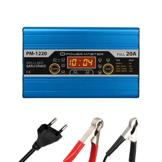 Powermaster PM-1220 12 Volt Max 20 Amper Akü Şarj Cihazı resmi