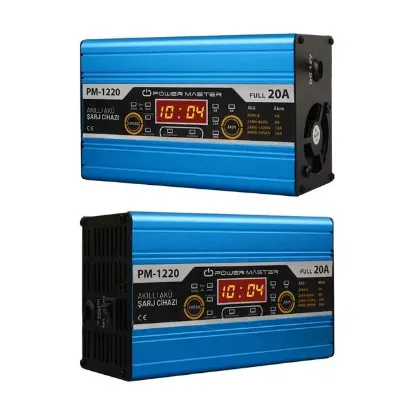 Powermaster PM-1220 12 Volt Max 20 Amper Akü Şarj Cihazı resmi