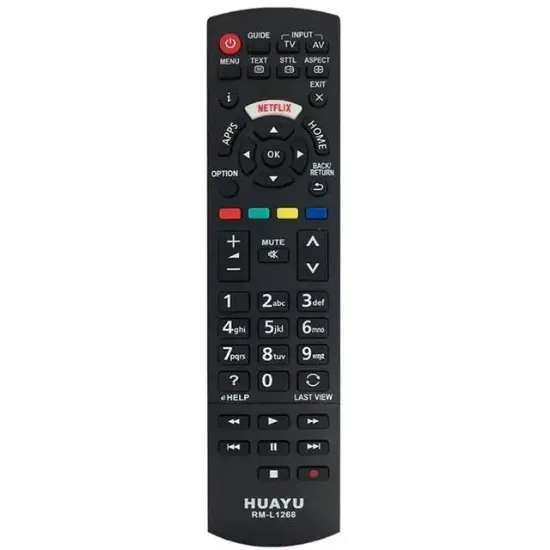 Huayu RM-L1268 Panasonic Netflix Tuşlu Universal Lcd Tv Kumandası resmi
