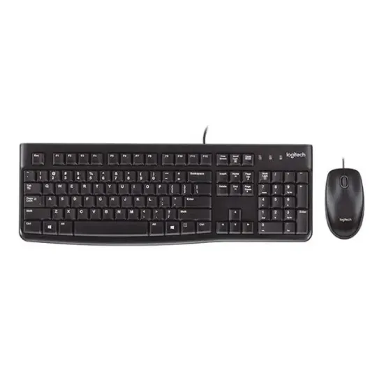 Logitech MK120 Usb Q Siyah Kablolu Klavye + Mouse Set resmi