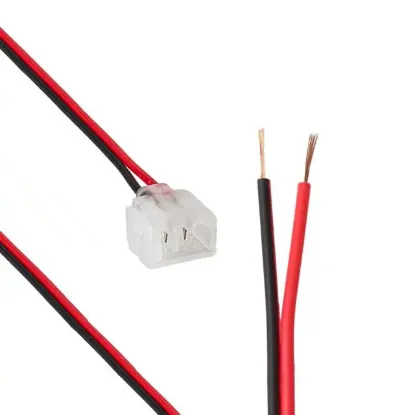 PowerMaster PM-16735 2 Pin 6X12MM Tek Yönlü Iğneli Neon Soketi Konnektör Kablo 12 Volt Fişi Aparatı (15 CM) resmi