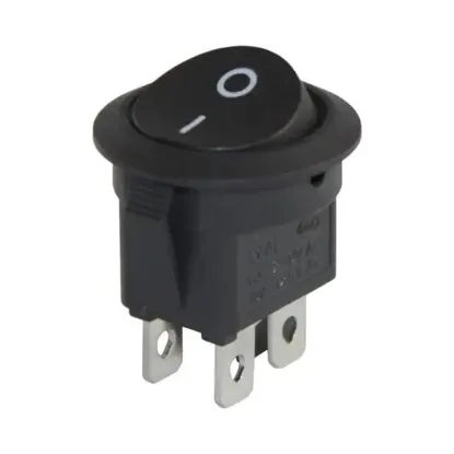 PowerMaster Yuvarlak 4 Pinli Işıksız On-Off Anahtar IC-133-4 resmi
