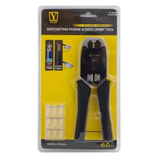 YesKit YK-500 RJ11-RJ12-RJ45 Sıkma Pensesi resmi