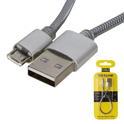 Powermaster Dataline Micro Serisi Örgülü Kısa Şarj Kablosu resmi