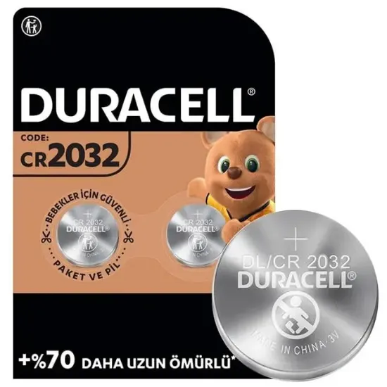 Duracell CR2032 Lityum Düğme Pil (2li Paket) resmi