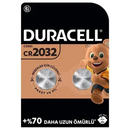 Duracell CR2032 Lityum Düğme Pil (2li Paket) resmi