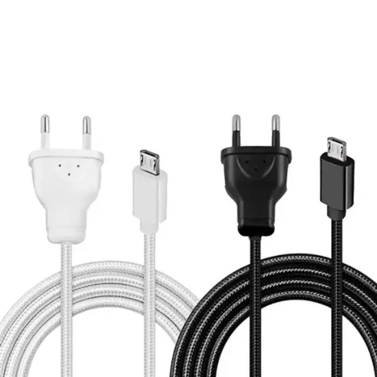Powermaster Micro Usb Serisi 220V Fişli Örgülü Şarj Kablosu resmi