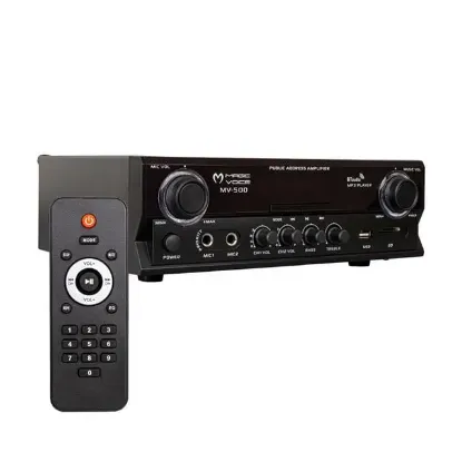 MagicVoice MV-500 100W USB/SD/Bluetooth 2 Bölgeli Hat Trafolu Amfi resmi
