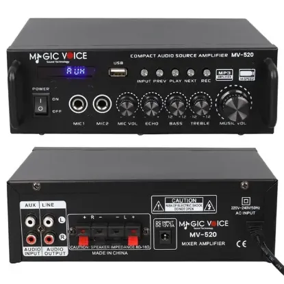 MagicVoice MV-520 Dijital Karaoke Mikser Amfi  resmi