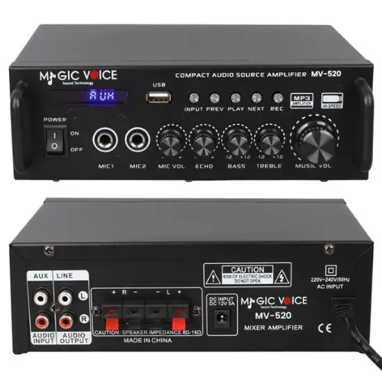 MagicVoice MV-520 Dijital Karaoke Mikser Amfi  resmi