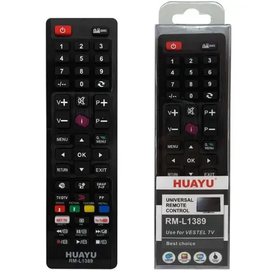 Huayu RM-L1389 Netflix - Youtube Tuşlu Vestel Universal Lcd Led Tv Kumandası resmi