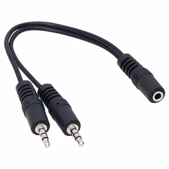 Powermaster 3.5 Mm Stereo Dişi-2x3.5 Mm Stereo Erkek 20 Cm Y Kablo resmi