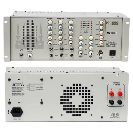 Magicvoice MV-800E Efektli 2x400 W Ezan Küp Anfi resmi