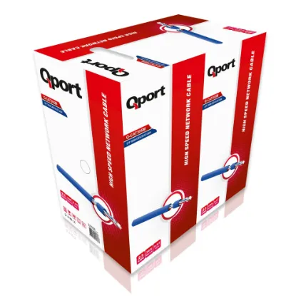 QPORT Q-CAT6M UTP 305M UTP 23AWG MAVİ NETWORK KABLO resmi
