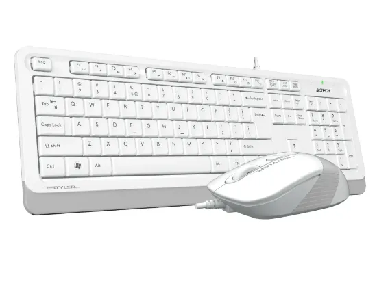 A4 TECH F1010 Q USB BEYAZ TR MM KLAVYE+OPT MOUSE resmi