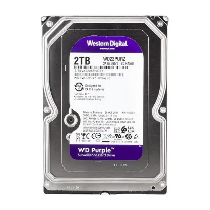 Western Digital Purple WD22PURZ 2 TB Sata 6GB/S 7-24 Güvenlik Harddisk resmi
