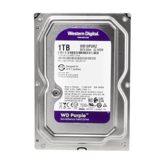 Western Digital Purple WD10PURZ 1 TB Sata 6GB/S 7-24 Güvenlik Harddisk resmi