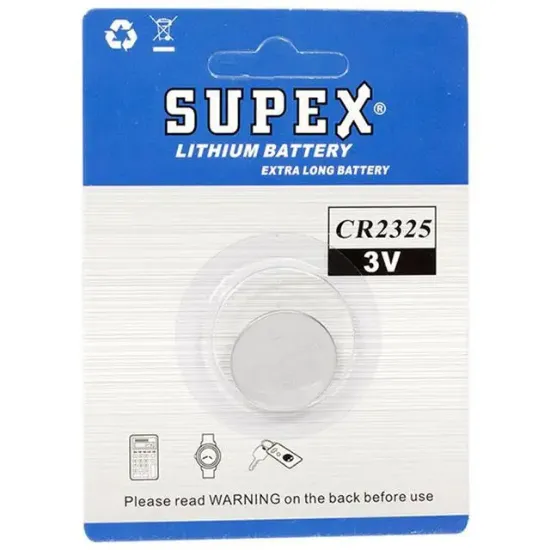 Supex CR2325 3 Volt Lityum Pil Tekli resmi