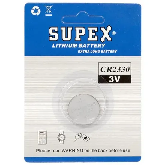 Supex CR2330 3 Volt Lityum Pil Tekli resmi