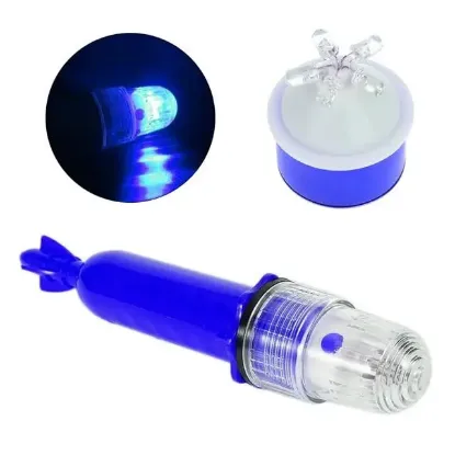 PowerMaster PM-19633 Mavi LED Su Geçirmez Balık Ağı Sinyal Lambası Pilli Çalışır Işıklı Şamandıra resmi
