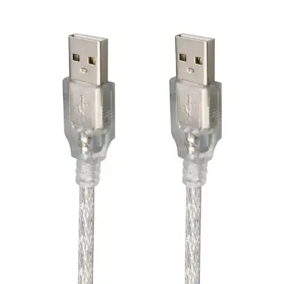 Powermaster PM-19803 Şeffaf 3 Metre Usb Erkek-Erkek Kablo resmi