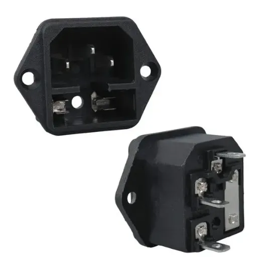 C7 Erkek Şase Sigortalı Erkek Power Soket Kulaklı   resmi