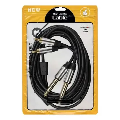 Magicvoice LD398 2x 6.3 Mm Mono Erkek - 2x Rca Erkek 3 Metre Kablo resmi