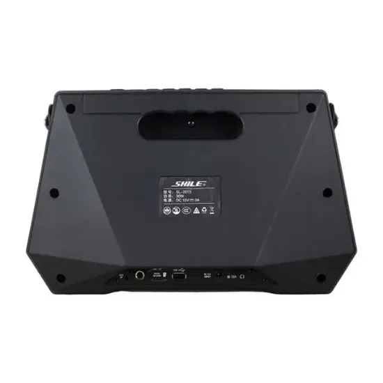 Shile SL-3A İki El Mikrofonlu Kumandalı USB/SD/BT Portatif Hoparlör resmi