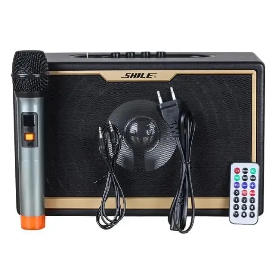 Shile SD-1 El Mikrofonlu Kumandalı USB/SD/BT Portatif Hoparlör resmi