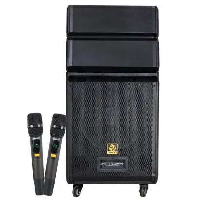 Shile SL-1612B İki El Mikrofonlu-Kumandalı USB/SD/BT/FM Taşınabilir Hoparlör resmi