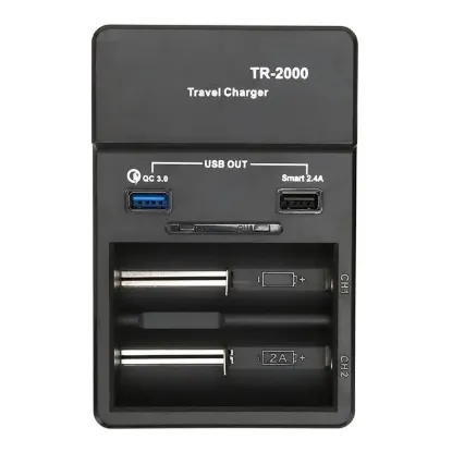 Liitokala TR-2000 Universal AA-AAA-18650-14500-123A Akıllı İkili Pil Şarj Cihazı  resmi