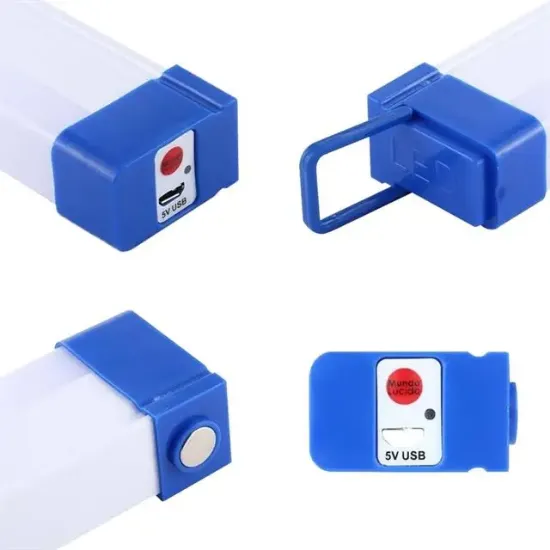 Powermaster BK-300 Mıknatıslı Şarjlı 3 Modlu Solar Beyaz Lamba 32 Cm resmi