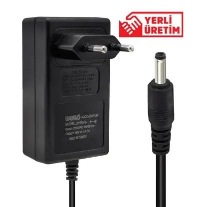 Weko 18 Volt 1 Amper Plastik Kasa Priz Tipi Adaptör 3.5*1.35 Uç resmi
